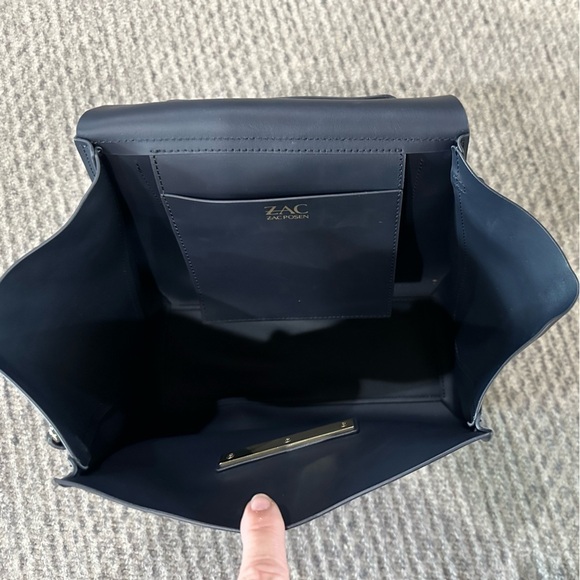 ZAC POSEN Navy Blue Eartha Top Handle Bag, NWOT! - Picture 10 of 15